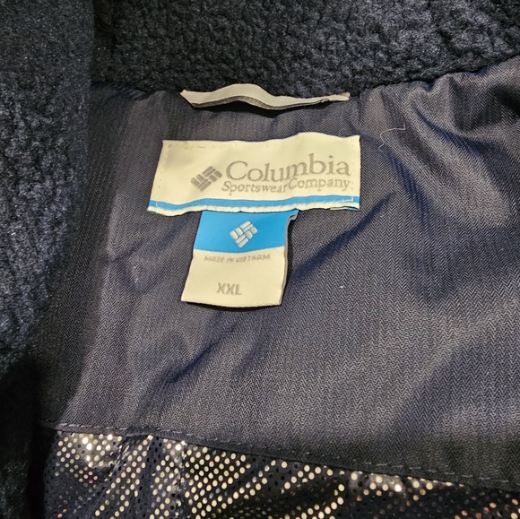 Women's Columbia Navy Blue Fur-Trimmed Jacket - Picture 3 of 5
